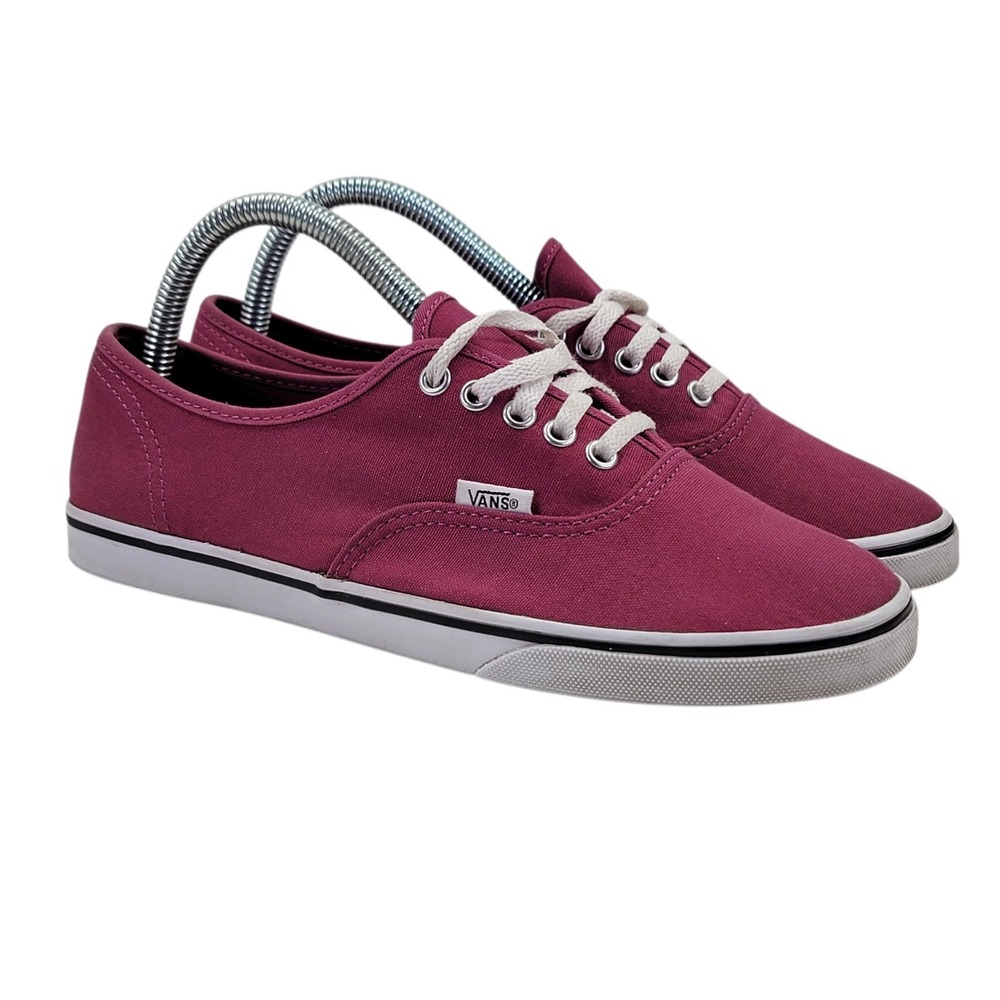 Vans Authentic Women's Lo Pro‎ Shoes in Sangria/True White Sneakers Size 7.5